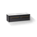 KOHLER K-CM33563-BD1 Enivo 60" Wall-hung Bathroom Vanity Cabinet with Sinks and Quartz Top, Gloss Black - 3/4 view of product