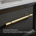 KOHLER K-CM33563-BD1 Enivo 60" Wall-hung Bathroom Vanity Cabinet with Sinks and Quartz Top, Gloss Black - Detail image of a p