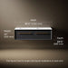 3/4 view of product with dimensions