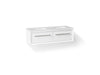 KOHLER K-CM33563-BD1 Enivo 60" Wall-hung Bathroom Vanity Cabinet with Sinks and Quartz Top, White - 3/4 view of product