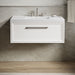 KOHLER K-CM33566-BD1 Lodern 36" Wall-hung Bathroom Vanity Cabinet with Sink and Quartz Top, Linen White - Shows close up deta