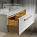 KOHLER K-CM33566-BD1 Lodern 36" Wall-hung Bathroom Vanity Cabinet with Sink and Quartz Top, Linen White - Shows close up deta