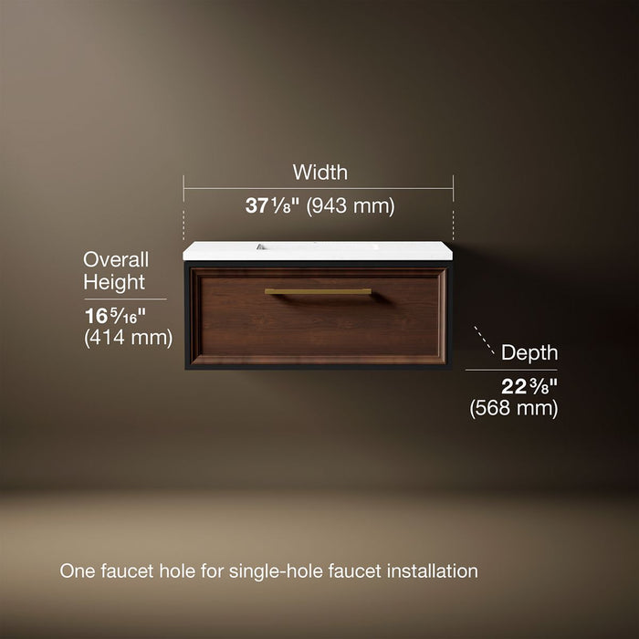 3/4 view of product with dimensions