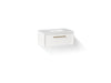 KOHLER K-CM33566-BD22 Lodern 36" Wall-hung Bathroom Vanity Cabinet with Sink and Quartz Top, Linen White - 3/4 view of produc