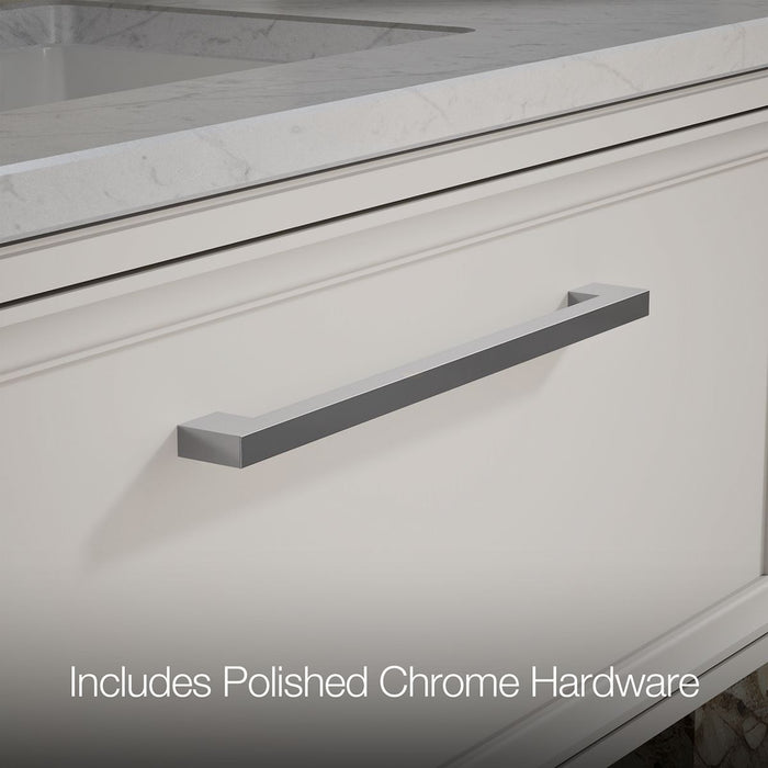 KOHLER K-CM33566-BD22 Lodern 36" Wall-hung Bathroom Vanity Cabinet with Sink and Quartz Top, Linen White - Detail image of a 