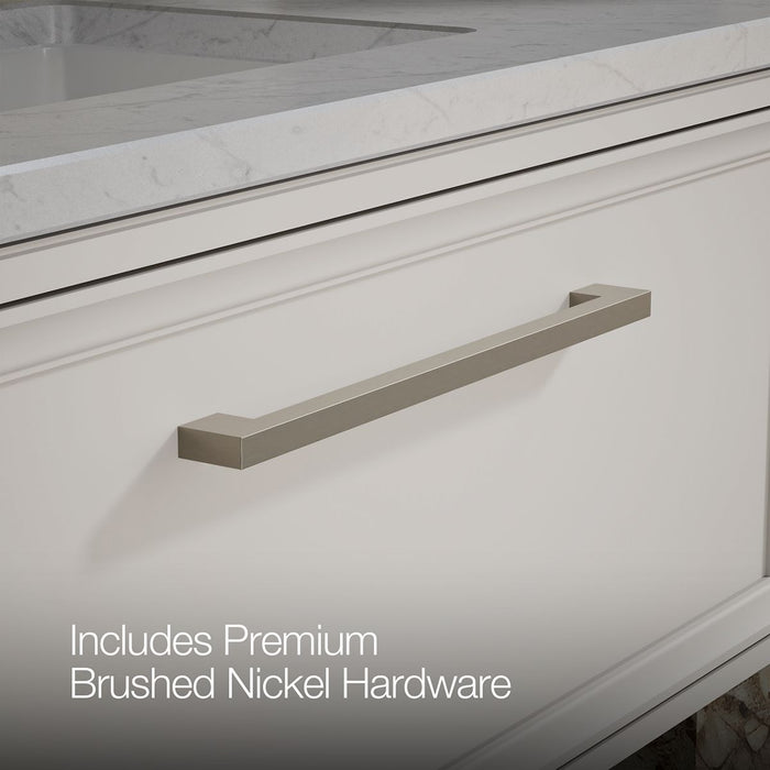 KOHLER K-CM33566-BD22 Lodern 36" Wall-hung Bathroom Vanity Cabinet with Sink and Quartz Top, Linen White - Detail image of a 