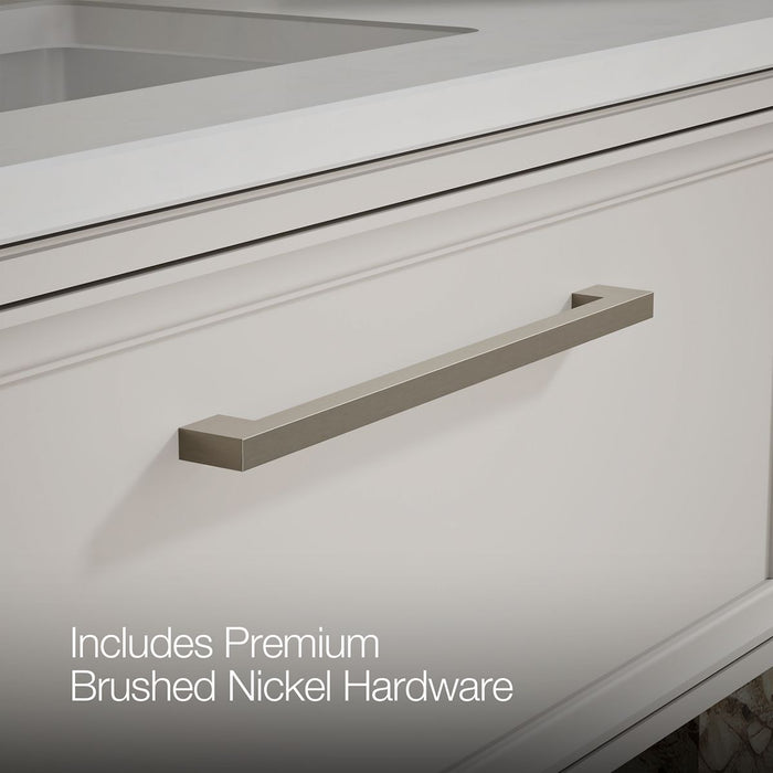 KOHLER K-CM33566-BD22 Lodern 36" Wall-hung Bathroom Vanity Cabinet with Sink and Quartz Top, Linen White - Detail image of a 