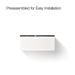 KOHLER K-CM33566-BD22 Lodern 36" Wall-hung Bathroom Vanity Cabinet with Sink and Quartz Top, Linen White - back view of produ