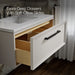 KOHLER K-CM33566-BD22 Lodern 36" Wall-hung Bathroom Vanity Cabinet with Sink and Quartz Top, Linen White - Shows close up det