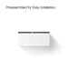 KOHLER K-CM33566-BD22 Lodern 36" Wall-hung Bathroom Vanity Cabinet with Sink and Quartz Top, Linen White - back view of produ