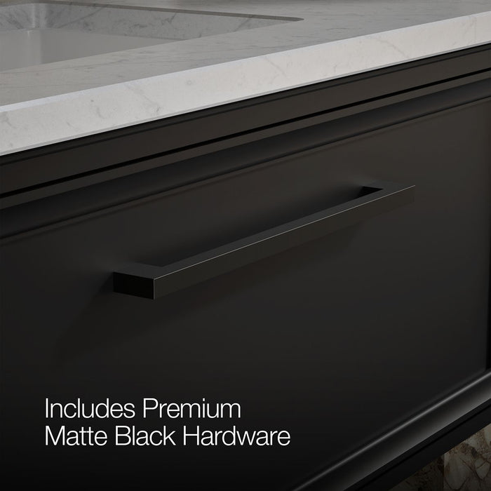 KOHLER K-CM33566-BD22 Lodern 36" Wall-hung Bathroom Vanity Cabinet with Sink and Quartz Top, Slate Grey - Detail image of a p