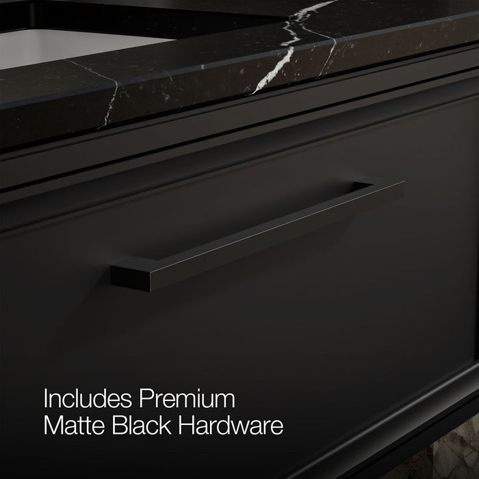 KOHLER K-CM33566-BD22 Lodern 36" Wall-hung Bathroom Vanity Cabinet with Sink and Quartz Top, Slate Grey - Detail image of a p