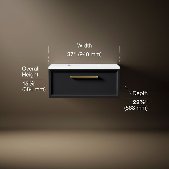 3/4 view of product with dimensions
