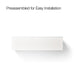 KOHLER K-CM33567-BD1 Lodern 60" Wall-hung Bathroom Vanity Cabinet with Sinks and Quartz Top, Linen White - back view of produ