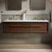 KOHLER K-CM33567-BD1 Lodern 60" Wall-hung Bathroom Vanity Cabinet with Sinks and Quartz Top, Slate Grey - Shows close up deta