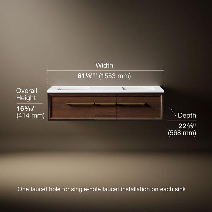 3/4 view of product with dimensions
