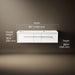 3/4 view of product with dimensions