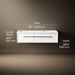 3/4 view of product with dimensions