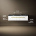 3/4 view of product with dimensions