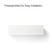 KOHLER K-CM33567-BD23 Lodern 60" Wall-hung Bathroom Vanity Cabinet with Sinks and Quartz Top, Linen White - back view of prod