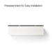KOHLER K-CM33567-BD23 Lodern 60" Wall-hung Bathroom Vanity Cabinet with Sinks and Quartz Top, Linen White - back view of prod