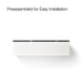 KOHLER K-CM33567-BD23 Lodern 60" Wall-hung Bathroom Vanity Cabinet with Sinks and Quartz Top, Linen White - back view of prod
