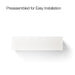 KOHLER K-CM33567-BD23 Lodern 60" Wall-hung Bathroom Vanity Cabinet with Sinks and Quartz Top, Linen White - back view of prod
