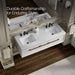 KOHLER K-CM33567-BD23 Lodern 60" Wall-hung Bathroom Vanity Cabinet with Sinks and Quartz Top, Linen White - image focused on 