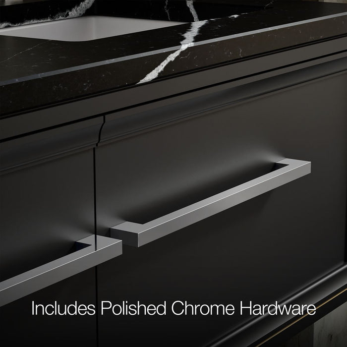 KOHLER K-CM33567-BD23 Lodern 60" Wall-hung Bathroom Vanity Cabinet with Sinks and Quartz Top, Slate Grey - Detail image of a 