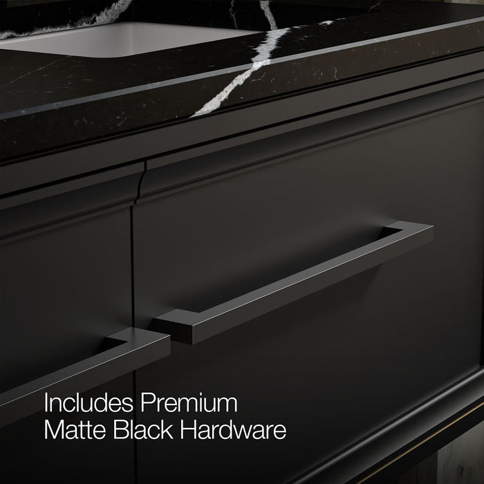 KOHLER K-CM33567-BD23 Lodern 60" Wall-hung Bathroom Vanity Cabinet with Sinks and Quartz Top, Slate Grey - Detail image of a 