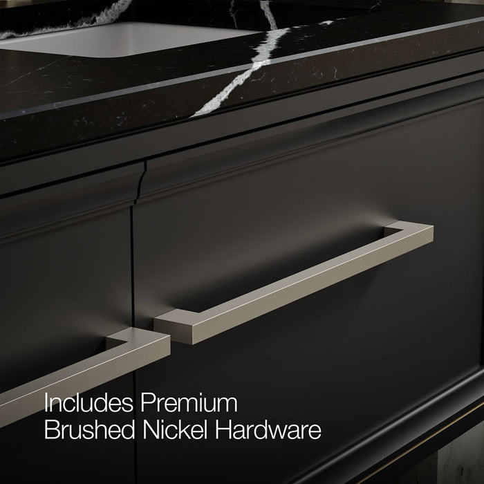 KOHLER K-CM33567-BD23 Lodern 60" Wall-hung Bathroom Vanity Cabinet with Sinks and Quartz Top, Slate Grey - Detail image of a 