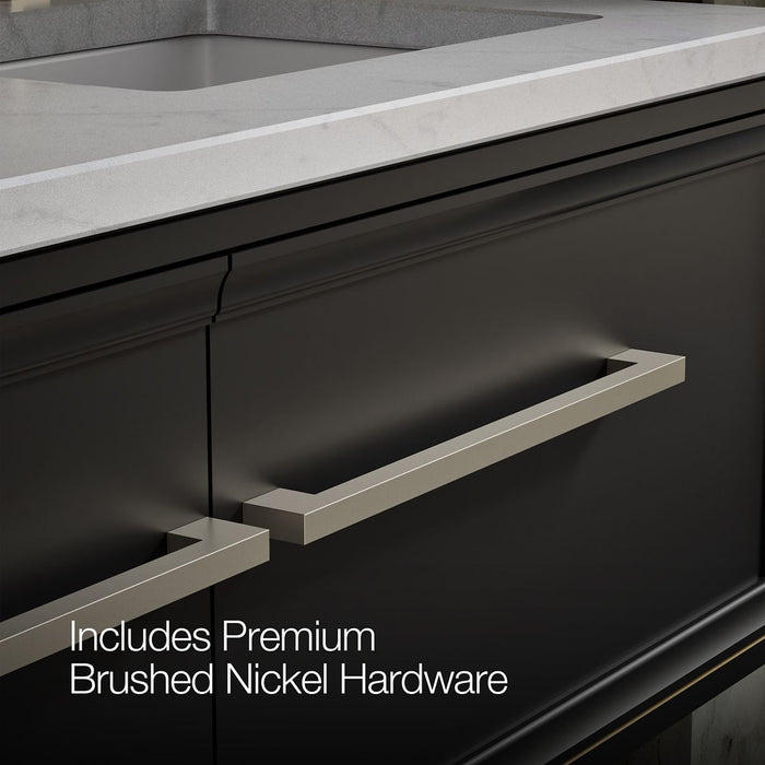 KOHLER K-CM33567-BD23 Lodern 60" Wall-hung Bathroom Vanity Cabinet with Sinks and Quartz Top, Slate Grey - Detail image of a 