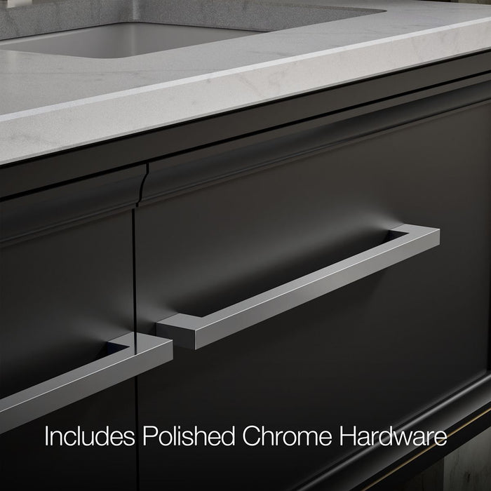 KOHLER K-CM33567-BD23 Lodern 60" Wall-hung Bathroom Vanity Cabinet with Sinks and Quartz Top, Slate Grey - Detail image of a 