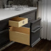 KOHLER K-CM33567-BD23 Lodern 60" Wall-hung Bathroom Vanity Cabinet with Sinks and Quartz Top, Slate Grey - Shows close up det