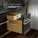 KOHLER K-CM33567-BD23 Lodern 60" Wall-hung Bathroom Vanity Cabinet with Sinks and Quartz Top, Slate Grey - Shows close up det