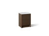 KOHLER K-CM39265-BD1 Statement 24" Bathroom Vanity Set with Sink and Quartz Top, Draper Oak - 3/4 view of product