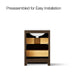 KOHLER K-CM39265-BD1 Statement 24" Bathroom Vanity Set with Sink and Quartz Top, Draper Oak - back view of product