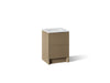 KOHLER K-CM39265-BD1 Statement 24" Bathroom Vanity Set with Sink and Quartz Top, Pale Oak - 3/4 view of product