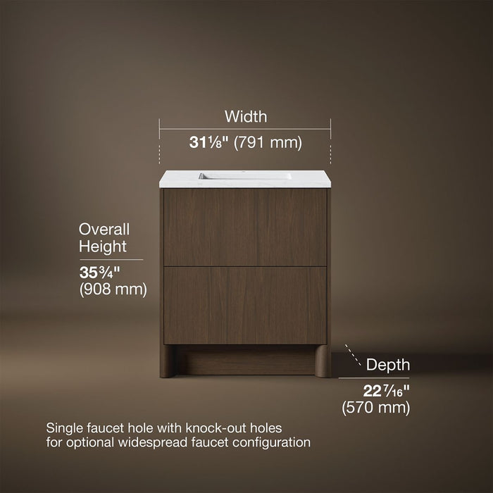 3/4 view of product with dimensions