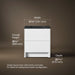 3/4 view of product with dimensions