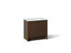 KOHLER K-CM39267-BD1 Statement 36" Bathroom Vanity Set with Sink and Quartz Top, Draper Oak - 3/4 view of product