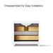 KOHLER K-CM39267-BD1 Statement 36" Bathroom Vanity Set with Sink and Quartz Top, White - back view of product