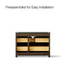 KOHLER K-CM39268-BD1 Statement 48" Bathroom Vanity Set with Sink and Quartz Top, Draper Oak - back view of product