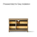 KOHLER K-CM39268-BD1 Statement 48" Bathroom Vanity Set with Sink and Quartz Top, Pale Oak - back view of product