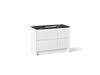 KOHLER K-CM39268-BD1 Statement 48" Bathroom Vanity Set with Sink and Quartz Top, White - 3/4 view of product