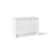 KOHLER K-CM39268-BD1 Statement 48" Bathroom Vanity Set with Sink and Quartz Top, White - 3/4 view of product
