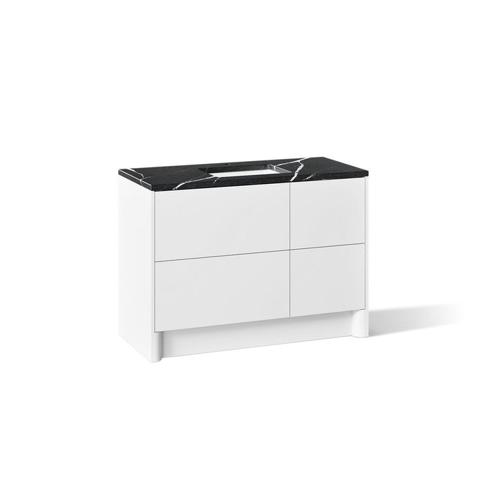 KOHLER K-CM39268-BD1 Statement 48" Bathroom Vanity Set with Sink and Quartz Top, White - 3/4 view of product