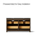 KOHLER K-CM39269-BD1 Statement 60" Bathroom Vanity Set with Sinks and Quartz Top, Draper Oak - back view of product