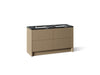 KOHLER K-CM39269-BD1 Statement 60" Bathroom Vanity Set with Sinks and Quartz Top, Pale Oak - 3/4 view of product