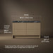 3/4 view of product with dimensions